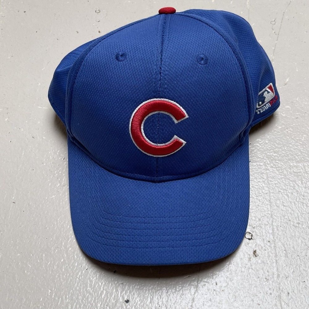 Chicago Cubs Logo Fitted Hat Cap Baseball Sports Summer Athletic Outdoor Blue
